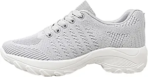 ZSpzx Comfy Sneakers for Women Arch Support Breathable Mesh Knit Air Cushioned Walking Casual Shoes Non Slip Jogging Tennis Sneaker Plantar Fasciitis Sneaker Fashionable Mesh Ladies Footwear