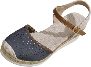 ZWRXW Closed Toe Sandals Women Arch Support Orthopedic Platform Wedge Sandals Buckle Ankle Strap Walking Sandal Boho Elegant Dressy Summer Shoes